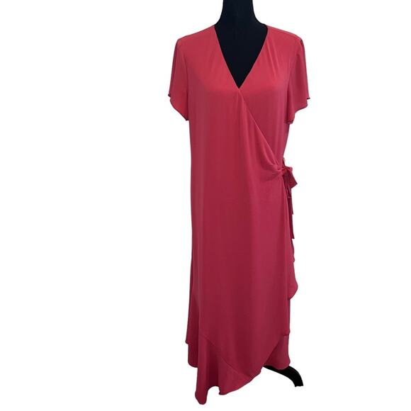 H by Halston Dresses & Skirts - H by Halston Midi Wrap Dress Size L